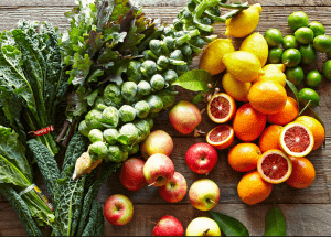 a group of fruits and vegetables on a wood surface Healthy Weight Loss Diets Hereford