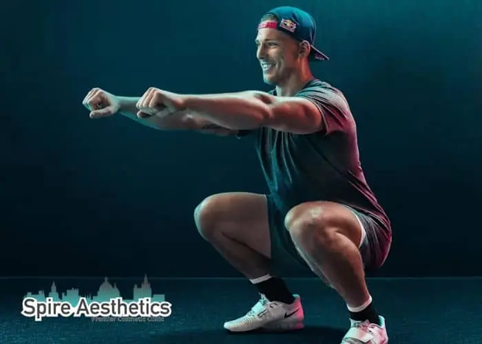 Image of man build leg muscle Hereford through exercise