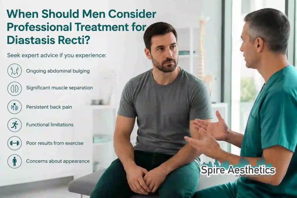 When Should Men Consider Professional Treatment for Diastasis Recti Hereford?