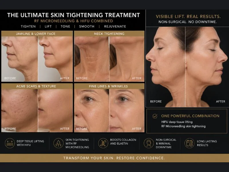Results of combined treatment for the ultimate skin tightening treatment Hereford